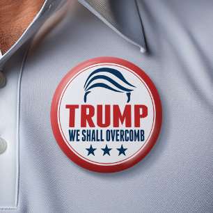 Badge Rond 5 Cm Drôle Donald Trump - Nous allons nous surpasser