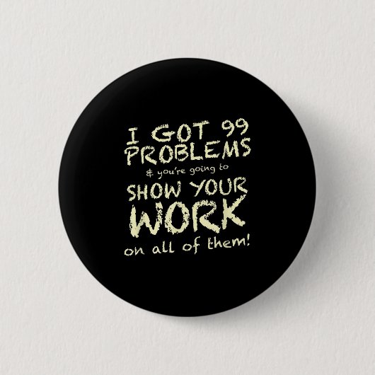 Badge Rond 5 Cm Drôle Enseignant Math Dire Citation Phrase Graphiq (Devant)
