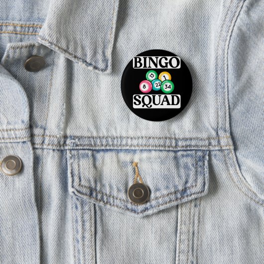 Badge Rond 5 Cm Drôle équipe de Bingo dire Bingo (En situation)