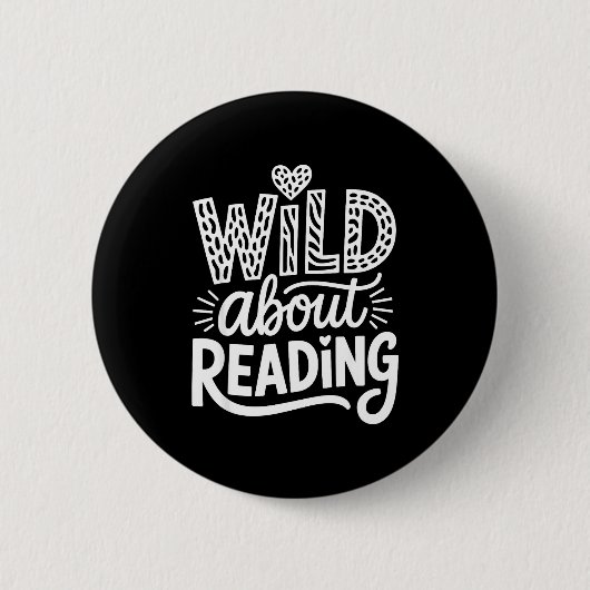 Badge Rond 5 Cm Drôle fou de lecture  (Devant)