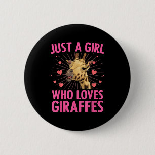 Badge Rond 5 Cm Drôle Giraffe Design Pour Femmes Filles Safari Gir