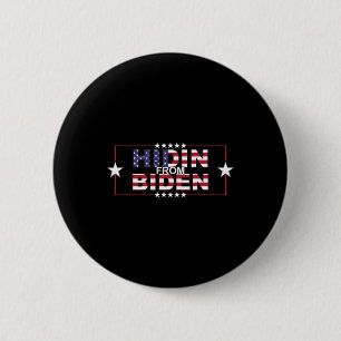 Badge Rond 5 Cm Drôle Hidin De Biden - Anti Joe - Pro Trump
