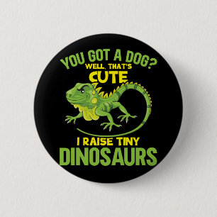 Badge Rond 5 Cm Drôle Iguana plaisanter Dinosaures Lizard Reptile
