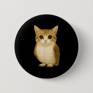 Badge Rond 5 Cm Drôle Internet tendance mème maudit Chat Chouette