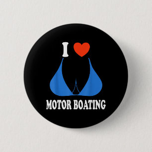 Badge Rond 5 Cm Drôle J'adore Le Pilotage De Bateau À Moteur Navig