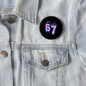 Badge Rond 5 Cm Drôle j'avais 6 ans maintenant j'ai 7 six sept Mem (En situation)