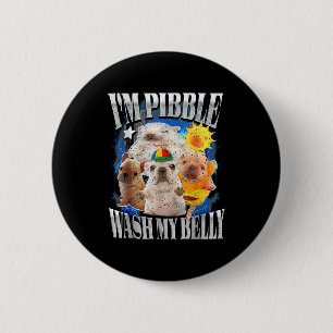 Badge Rond 5 Cm Drôle Je Suis Chien Pibble Chiots Laver Nettoyer M