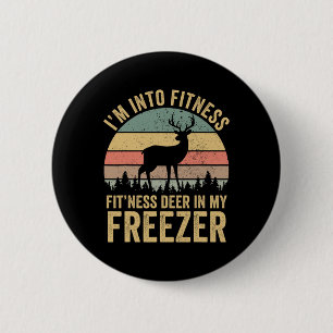 Badge Rond 5 Cm Drôle Je suis dans Fitness Fitness Deer dans mon c
