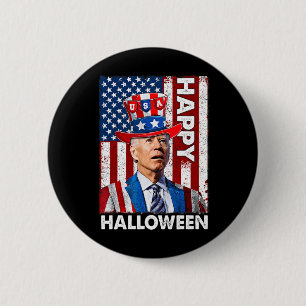 Badge Rond 5 Cm Drôle Joe Biden 4 juillet heureux Halloween Amériq