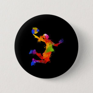 Badge Rond 5 Cm Drôle joueur de basket-ball Lover Sports Team Tie 