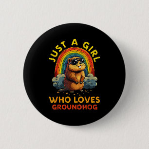 Badge Rond 5 Cm Drôle Juste Une Fille Qui Aime Les Marmottes Joyeu