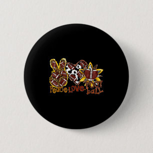 Badge Rond 5 Cm Drôle Léopard de Football de Paix Américain