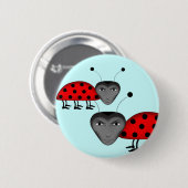 Badge Rond 5 Cm Drôle mâle ladybugs (Devant & derrière)