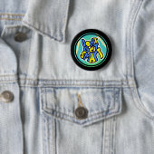 Badge Rond 5 Cm Drôle maman dit ne pas devenir intelligent (En situation)