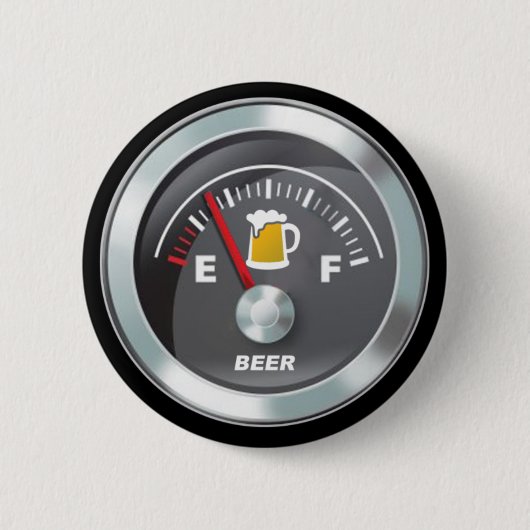 Badge Rond 5 Cm Drôle - mesure haute de Fill'er de mètre de bière (Devant)