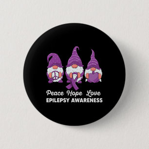 Badge Rond 5 Cm Drôle mignon Gnomes Paix espoir amour épilepsie