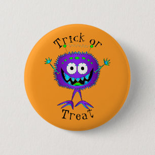 Badge Rond 5 Cm Drôle, Monstre de dessin animé, Halloween "Des bon