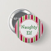 Badge Rond 5 Cm Drôle Naughty Elf Noël Party Button Pin (Devant & derrière)
