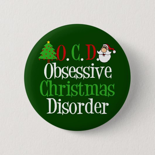 Badge Rond 5 Cm Drôle Noël observé (Devant)
