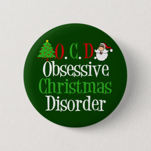 Badge Rond 5 Cm Drôle Noël observé
