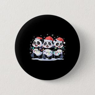 Badge Rond 5 Cm Drôle Noël Père Noël Reindeer Cute Panda Père Noël