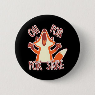 Badge Rond 5 Cm Drôle Oh pour le saké renard