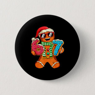Badge Rond 5 Cm Drôle Pain d'épice Six Sept 67 Mème Glace Noël Chr
