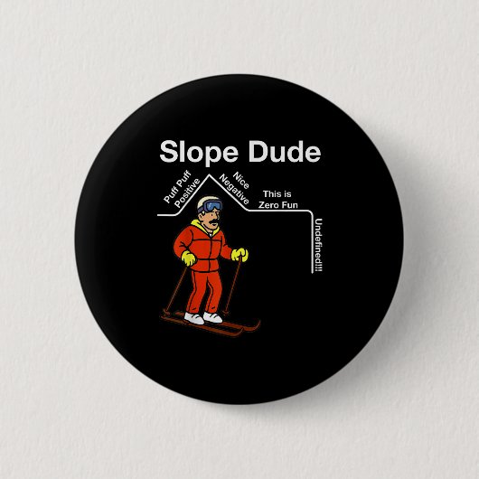 Badge Rond 5 Cm Drôle pente Dude Algebra Geometry Middle School Ma (Devant)