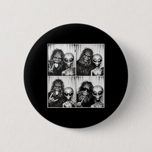 Badge Rond 5 Cm Drôle Photo Sasquatch Ufo Bigfoot Et Un