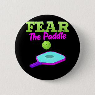Badge Rond 5 Cm Drôle Pickleball Sport Paddle