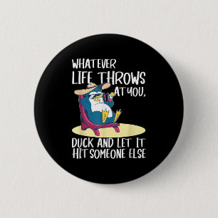 Badge Rond 5 Cm Drôle Pingouin Drôle Citation Vie Tee - shirts Gra