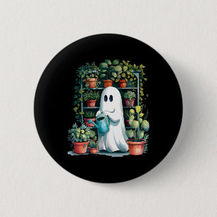 Badge Rond 5 Cm Drôle Plantes Fantôme Saison Éffrayante Trick Ou T