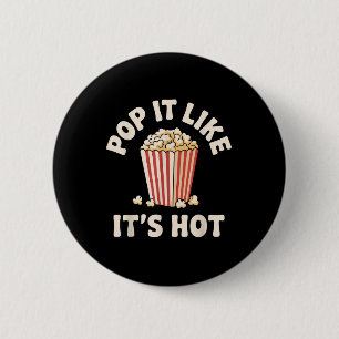 Badge Rond 5 Cm Drôle Popcorn Art Pour Hommes Femmes Pop Corn Popc