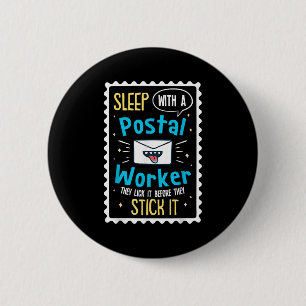 Badge Rond 5 Cm Drôle Postal Worker dit - Mailman Postman Posta
