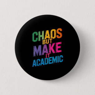 Badge Rond 5 Cm Drôle Premier Jour De L'École Enseignants Étudiant