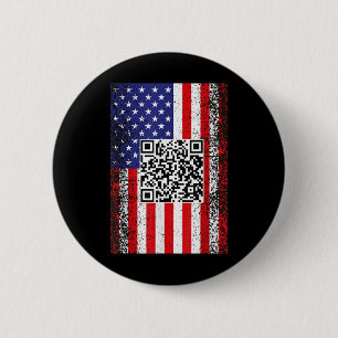 Badge Rond 5 Cm Drôle président Qr Trump Code Danse
