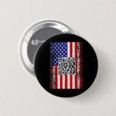 Badge Rond 5 Cm Drôle président Qr Trump Code Danse (Devant & derrière)
