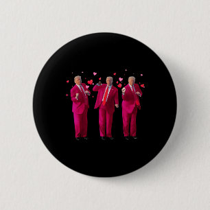 Badge Rond 5 Cm Drôle Président Trump Danse Donald Trump Cœur V