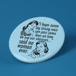 Badge Rond 5 Cm Drôle Pro Choice Rétro Feminist Caricature politiq<br><div class="desc">Bouton Drôle Pro Choice Retro Feminist Political Cartoon. Un cadeau d'humour politique de la part d'un cool qui présente deux femmes vintages disant au gouvernement : "Restez en dehors de mon utérus." Anti Trump, une déclaration anti-GOP hilarante et pro-choix sur les droits des femmes à la santé et à choisir...</div>