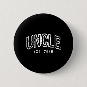 Badge Rond 5 Cm Drôle Promu Nouvel Oncle Estimé 2026 Première Fois