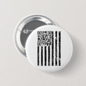 Badge Rond 5 Cm Drôle Qr Scan Me Président Code de danse Usa Drape (Devant & derrière)