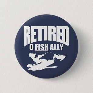 Badge Rond 5 Cm Drôle retraite d'un pêcheur T-Shirt