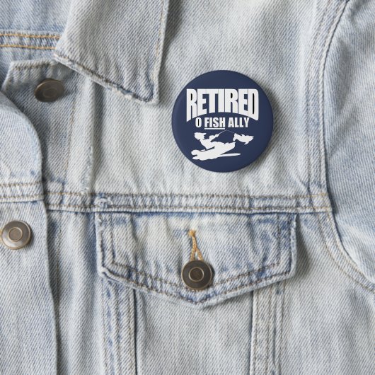 Badge Rond 5 Cm Drôle retraite d'un pêcheur T-Shirt (En situation)