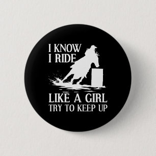 Badge Rond 5 Cm Drôle Rrel Racing Cadeau Pour Femmes Filles Horse