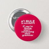Badge Rond 5 Cm Drôle Si Perdre L'Argument Commence À Corriger La (Devant & derrière)
