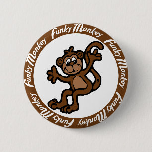 Badge Rond 5 Cm Drôle singe