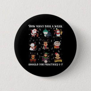Badge Rond 5 Cm Drôle Six Seven 6 7 Mème Pour Noël Prof De Musique