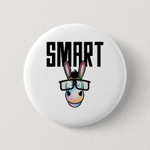Badge Rond 5 Cm Drôle Smart Donkey Équitation équitation équitatio