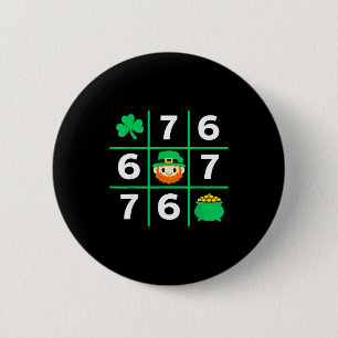Badge Rond 5 Cm Drôle St Patrick's Day 67 chanceux humour irlandai
