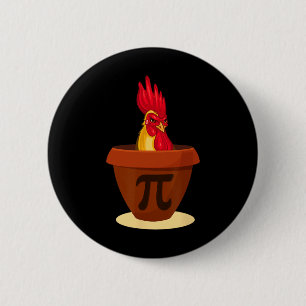 Badge Rond 5 Cm Drôle tourte au poulet - Pi de poulet Jour 2019 Ch